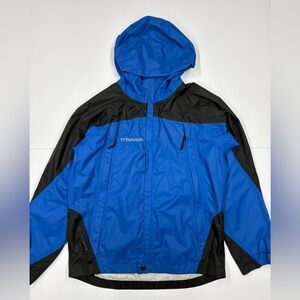 Columbia Titanium Youth 10/12 Waterproof Hooded Jacket Blue Black